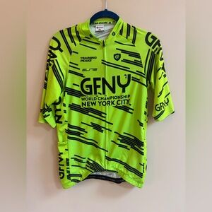 GFNY World Championship New York City Green Full Zip Cycling Jersey, Italy